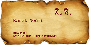Kaszt Noémi névjegykártya
